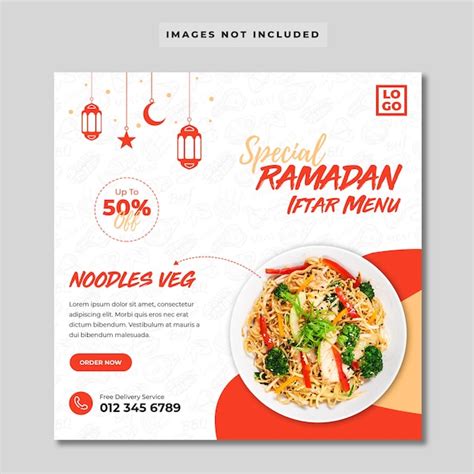 Premium Psd Special Ramadan Iftar Menu Instagram Or Social Media Banner