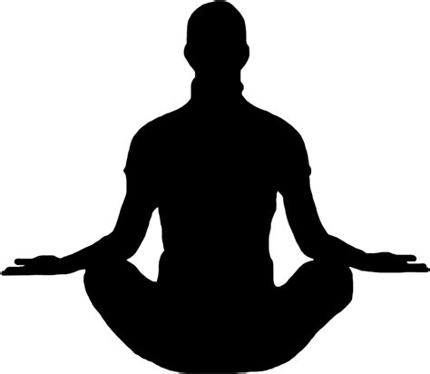 Meditation Man Meditating Silhouette Png Clipart Full Size Clipart