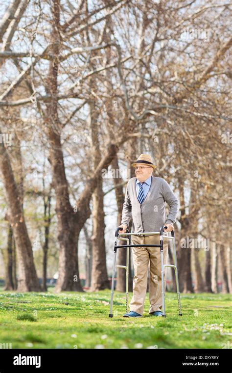 Sick Old Man Walking Walker Hi Res Stock Photography And Images Alamy