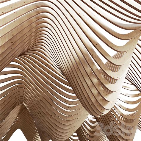 Parametric Wood Ceiling Other Decorative Objects 3d Model