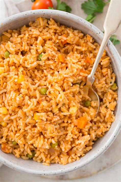 homemade spanish rice also known as mexican rice is an easy one pot side dish to serve with