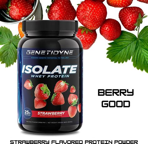 Genetidyne Isolate Whey Protein Strawberry Flavor Protein Powder Drink
