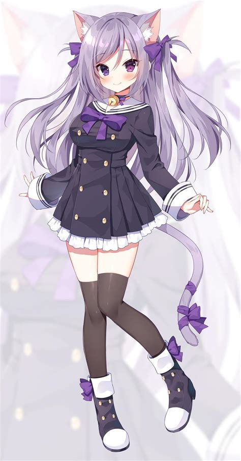 Purple Haired Catgirl Rnekomimi