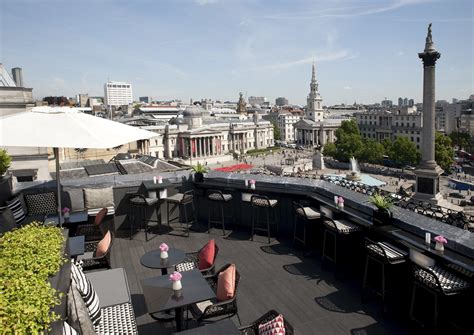 Perched On The Top Of The Trafalgar Hotel In Trafalgar Square This