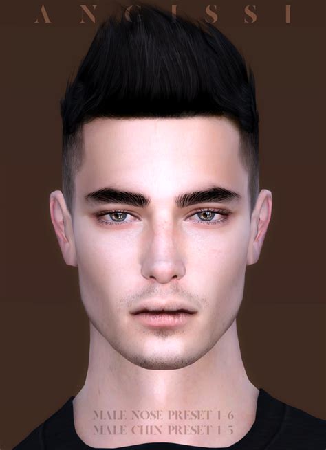 Male Presets Nose1 6 Chin 1 5 Angissi The Sims 4 Skin Sims 4