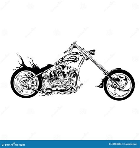 Motorcycle Chopper Stock Vector Image 40488506