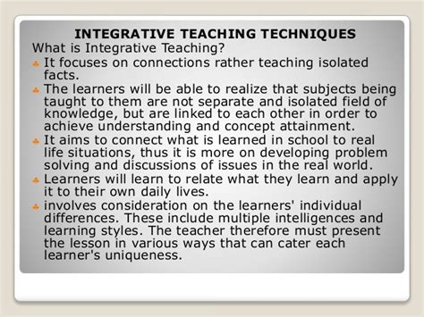 Integrative Teaching By Jepoy Pajalla Floriano
