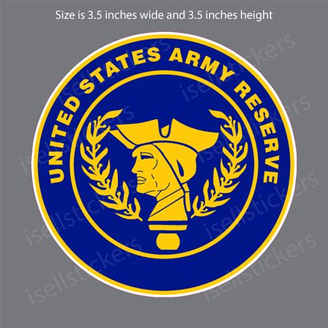 Army Reserve Seal Round Military Bumper Sticker Vinyl Window Decal
