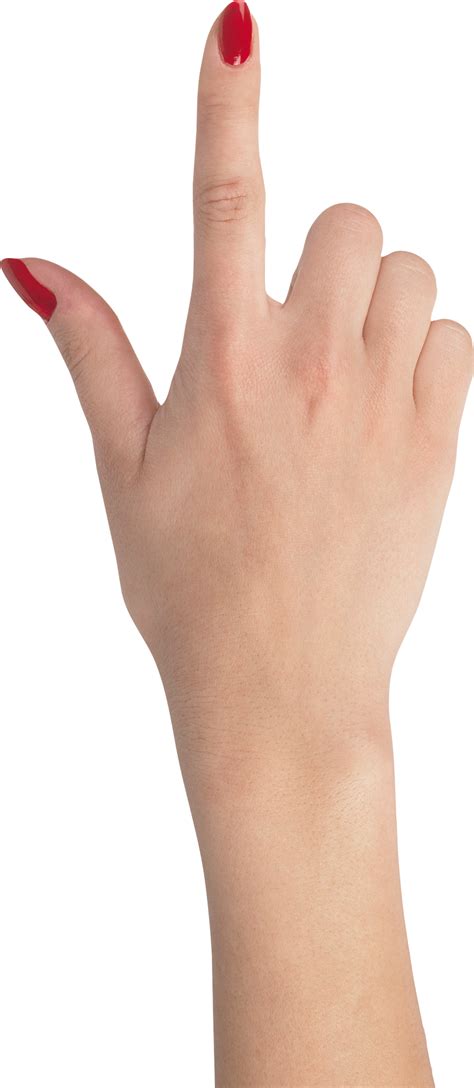 One Finger Hand With Red Nails Hands Png Hand Image Free Transparent