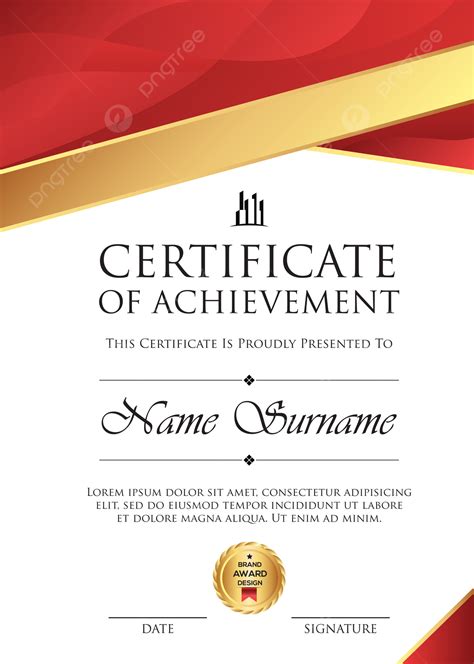 Professional Certificate Template With Premium Badge Template Download