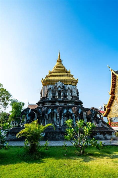 Wat Chiang Mun Or Chiang Mun Temple In Chiang Mai Province Stock Photo