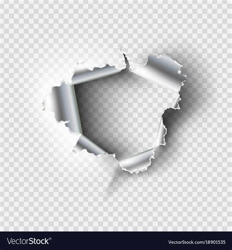 Ragged Hole Torn In Ripped Metal Royalty Free Vector Image