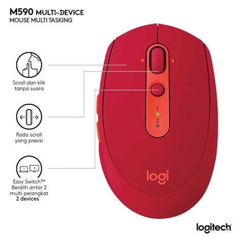 Logitech M590 Multi Device Silent Mouse Original Sadar Jaya Mandiri