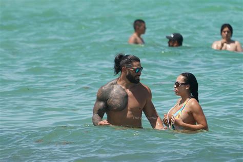 Roman Reigns And Galina Becker Hit The Beach In Miami 18 Photos Thefappening