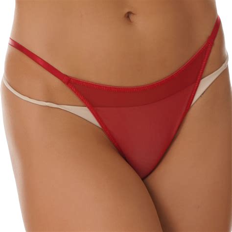 Damen Transparent String Tanga Mini T Back Bikinislip Unterw Sche Slip