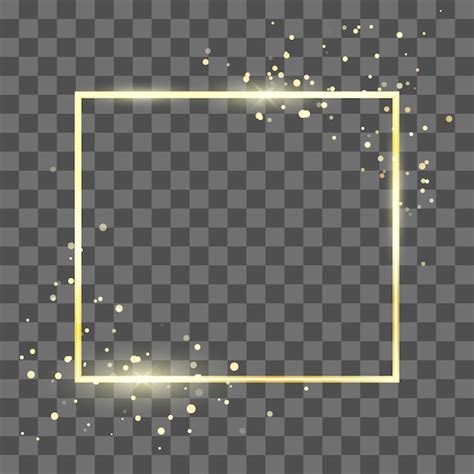 Premium Vector Golden Frame Template With Glitter Effect For Banner