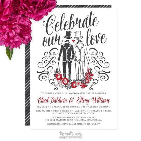 18 Gay Wedding Invitation Templates Free Sample Example Format Download
