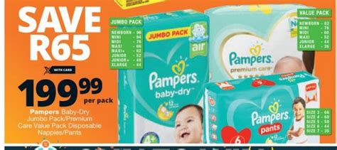 Pampers Baby Dry Jumbo Packpremium Care Value Pack Disposable Nappies