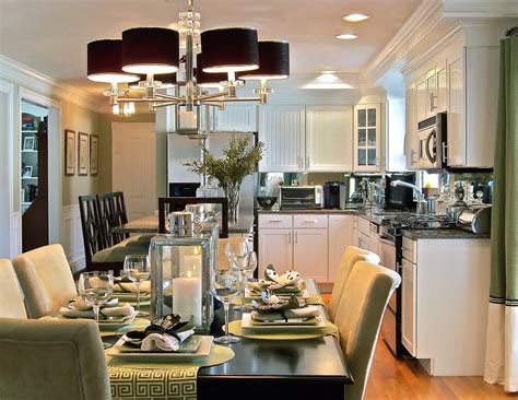 Classic Chic Home Open Concept Kitchens And Dining Rooms