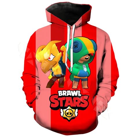 Kid Games Brawl Stars Leon Crow T Shirt Men Clothing Hoodies 3d Print