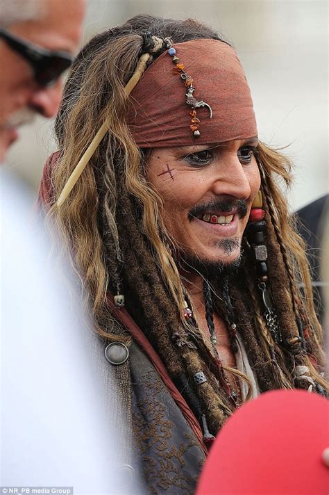 Johnny Depp Meets Fans During Pirates Of The Caribbean Filming On Gold