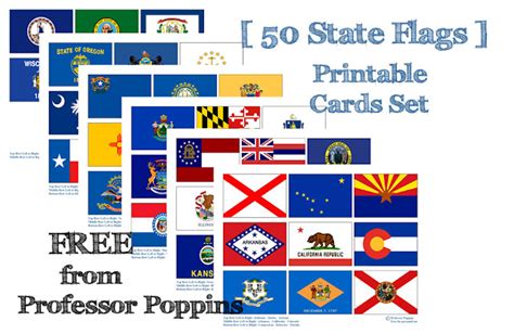 Miss Poppins 50 State Flags Free Printable