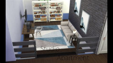 The Sims 4 Studio Apartment Speed Build House Building Youtube
