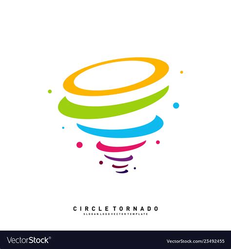 Colorful Tornado Logo Design Concept Template Vector Image