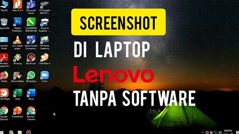Cara Screenshot Di Laptop Lenovo Youtube