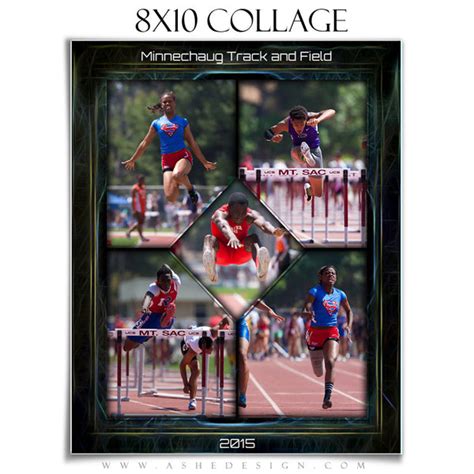 Sports Collage Set Neon Framed Ashedesign