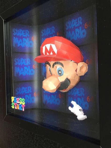 Mario 64 3d Paper Diorama 3d Paper Paper Crafts Video Game Decor