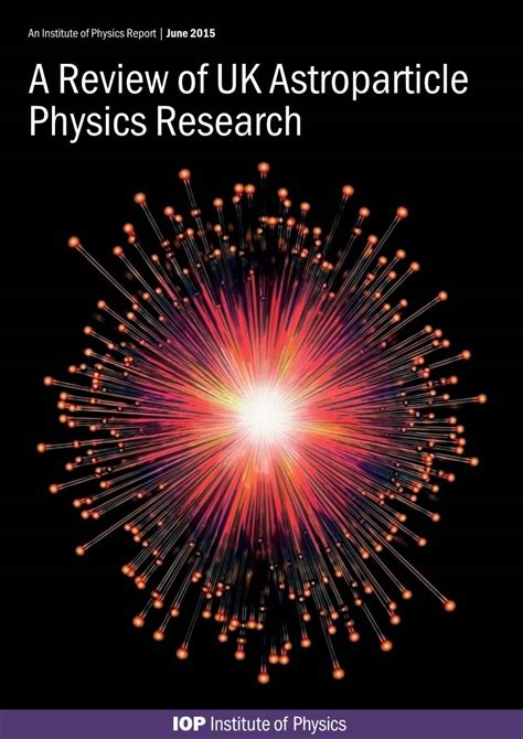 A Review Of Uk Astroparticle Physics Research Cover Image Computer