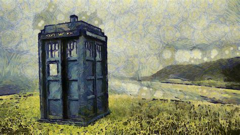 Wallpaper Painting Artwork Doctor Who Tardis Vincent