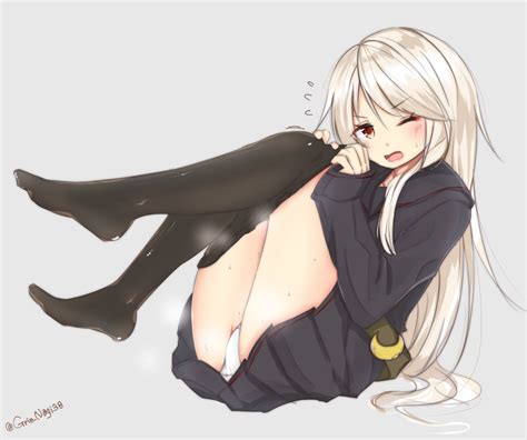 Nagi Shunsuke Manage Kikuzuki Kancolle Kantai Collection 1girl Black Pantyhose Black