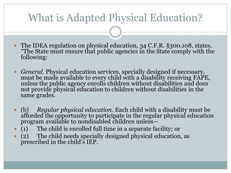 Ppt Adapted Physical Education In Maryland Powerpoint Presentation