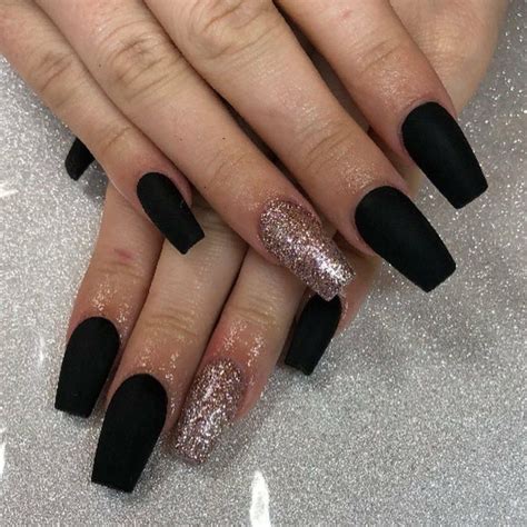 Tapered Square Nails Black Matte Nails Acrylic Nails Black Acrylic Nails Tapered Square