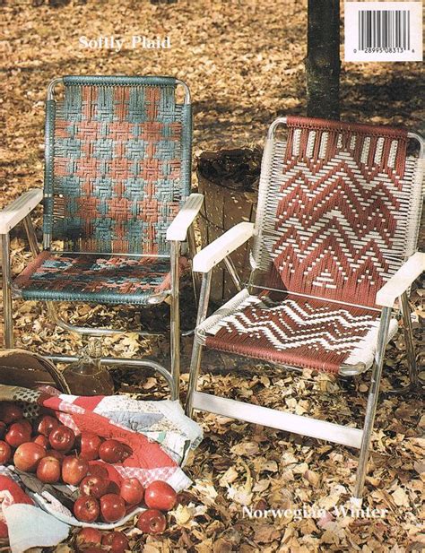 Carry strap and folds flat for easy transportation and storage. Macrame Chairs For Country Living Plaid 8313 by ...