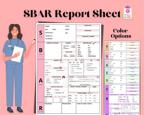 Sbar Nursing Report Sheet Printable Nurse Student Sbar Report Sheet