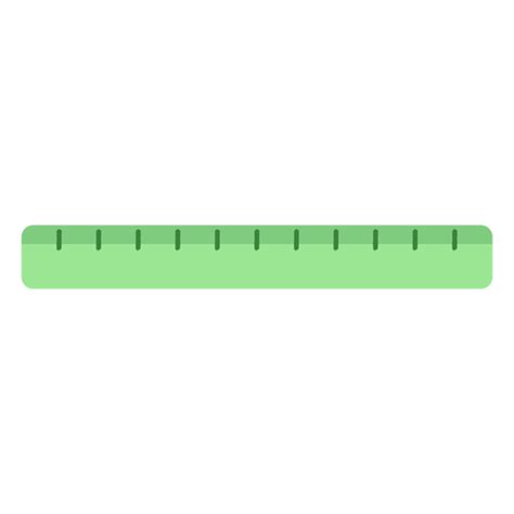 Green School Ruler Flat Transparent Png And Svg Vector File
