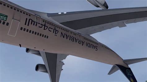 Saudia 747 Crashes Into River At Manhattan Youtube
