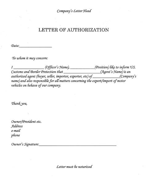 image result  authorization letter government sample