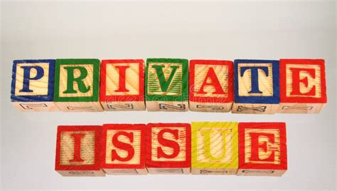 The Term Private Issue Presented Visually Stock Image Image Of
