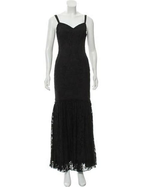 Dolce And Gabbana Lace Evening Dress Black Shopstyle