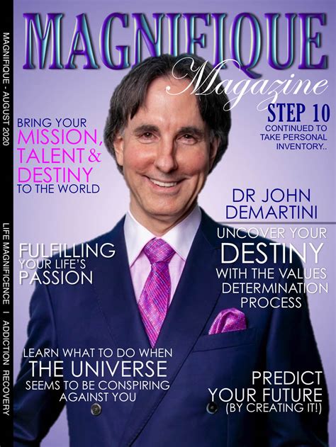 Magnifique August 2020, , Dr John Demartini Uncover Your Destiny