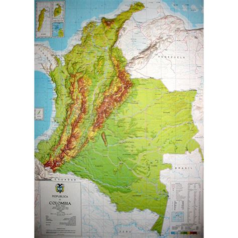 Mapa Físico De Colombia En Alto Relieve Descontinuado
