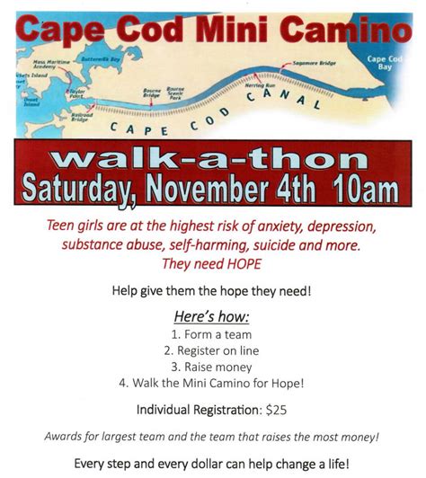 Cape Cod Mini Camino 5k Walkathon Tcne Bloom