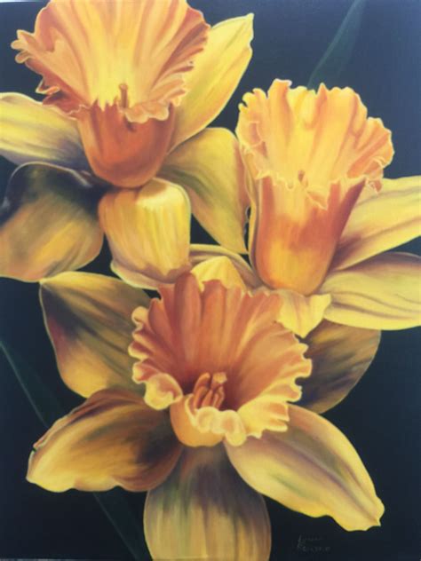 Oil Painting Of Daffodils By Lynn Bellino Flower Painting Daffodils
