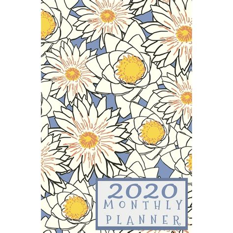 2020 Monthly Planner Lotus Flower Small Pocket Calendar 506 X 781