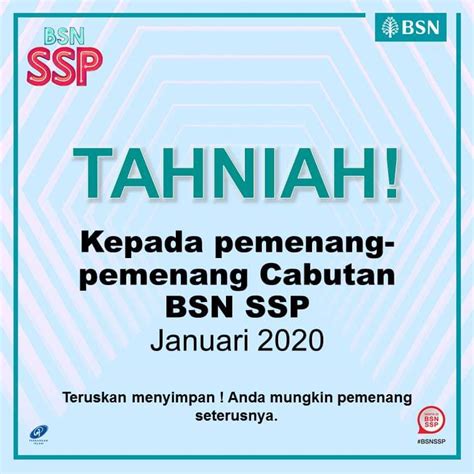 Being collected, processed and used by bsn for the purpose related to bsn ssp. Keputusan BSN SSP Januari 2020 - Layanlah!!! | Berita ...