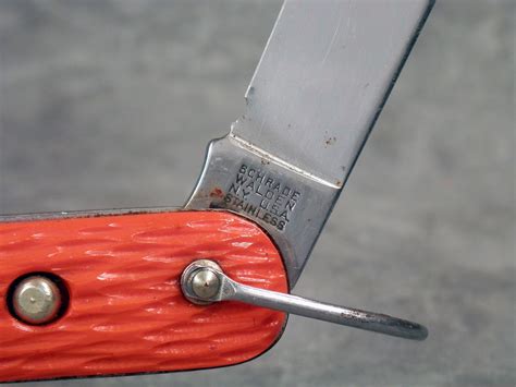 What Is A Vintage Schrade Walden Orange Jigged Lockback Survival Pocket